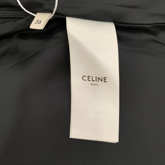 Celine Dark Red Cotton A-Line Skirt With Pockets Size 36 XS Made In France Elega - Picture 7 of 7